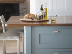 Kitchen With Blue Cabinets